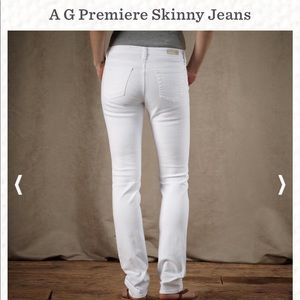 NWOT AG Premiere Skinny Straight White Jeans 26